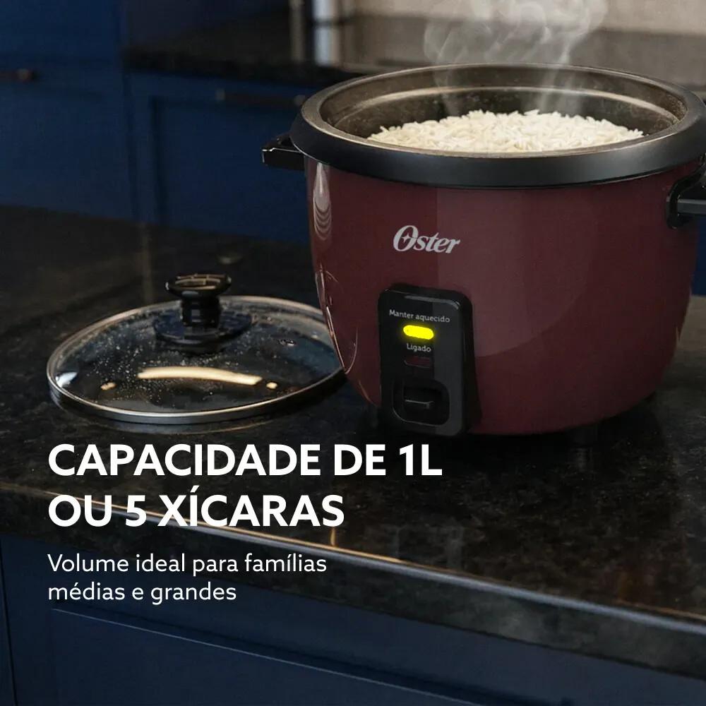 Panela Elétrica De Arroz 1L Oster Bordô