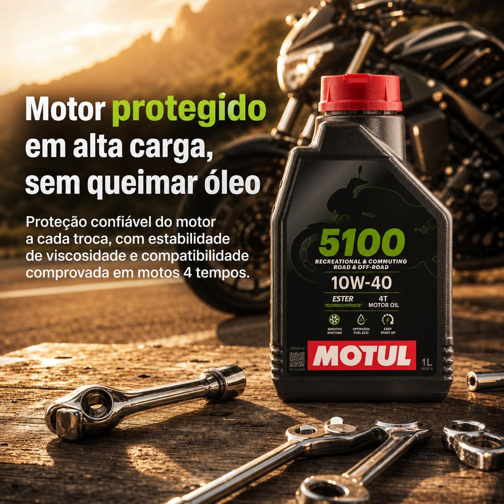 Óleo Para Motor De Moto Motul 5100 10w40 4t 1L