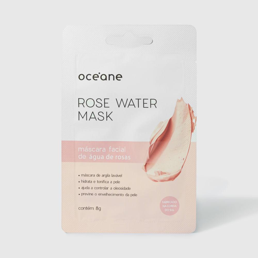 Máscara Facial Com Água De Rosas - Rose Water Mask 8g