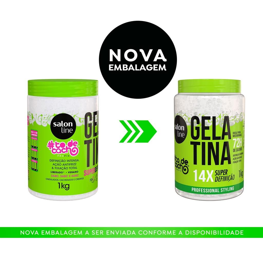 Kit Gelatina #todecacho Super Definição + 2 Óleos Sos Cachos Super Óleos