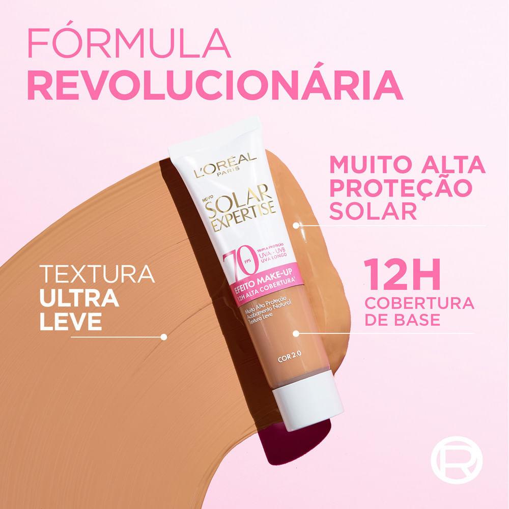 Protetor Solar L Oréal Paris Solar Expertise Efeito Make Up Fps70 Cor 2.0 30g