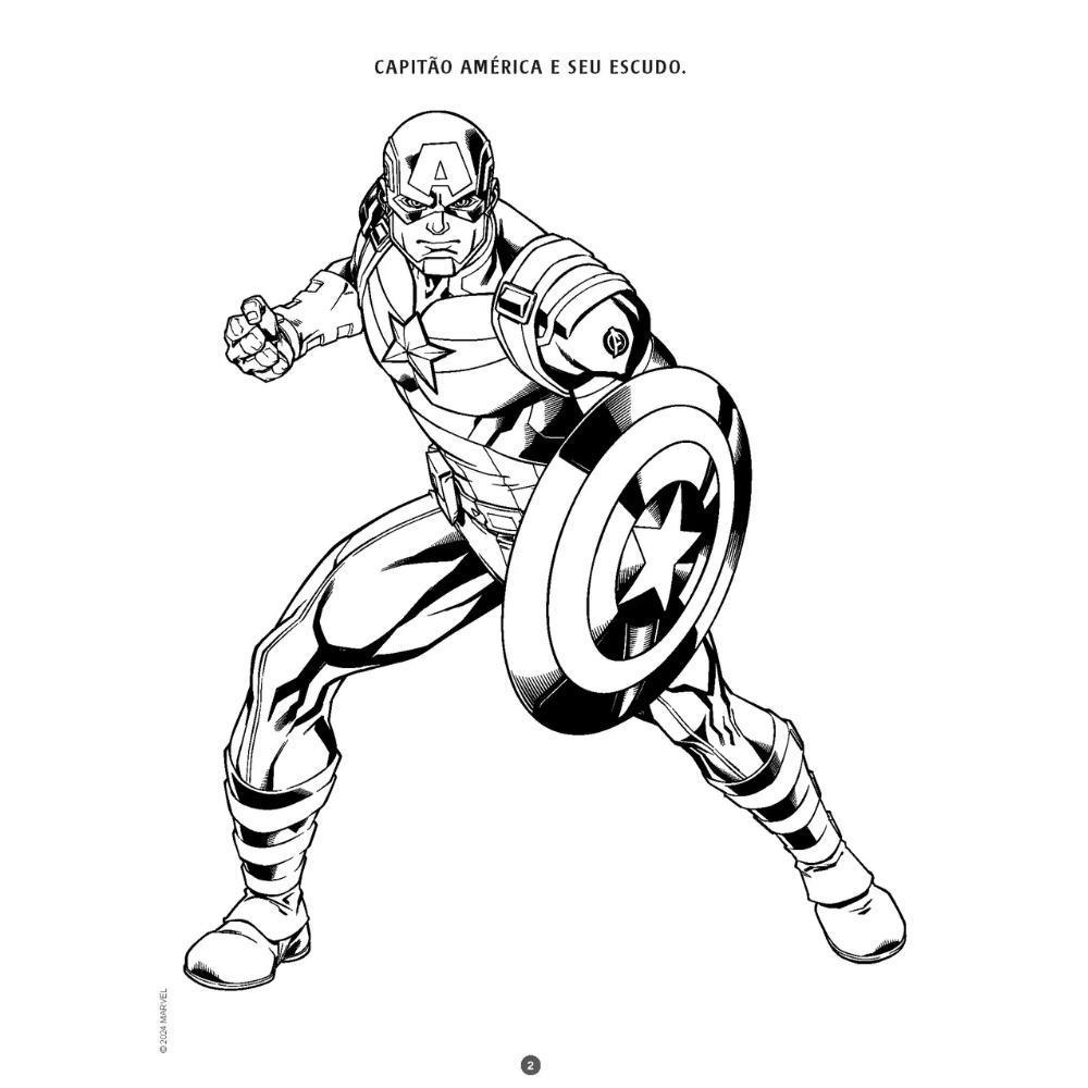 Colorir E Aprender Marvel - Vingadores 2