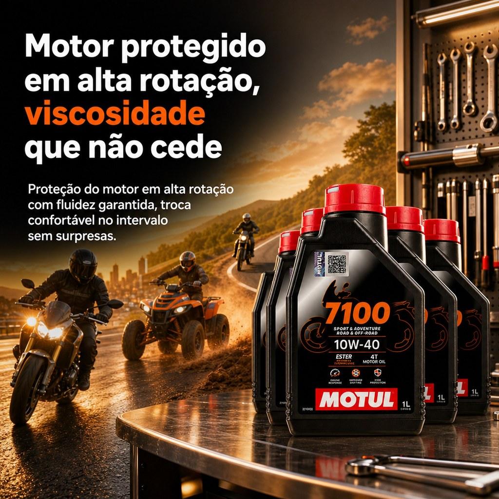 Óleo Motul 7100 10w-40 Para Moto/quadriciclo Kit C/5 Litros