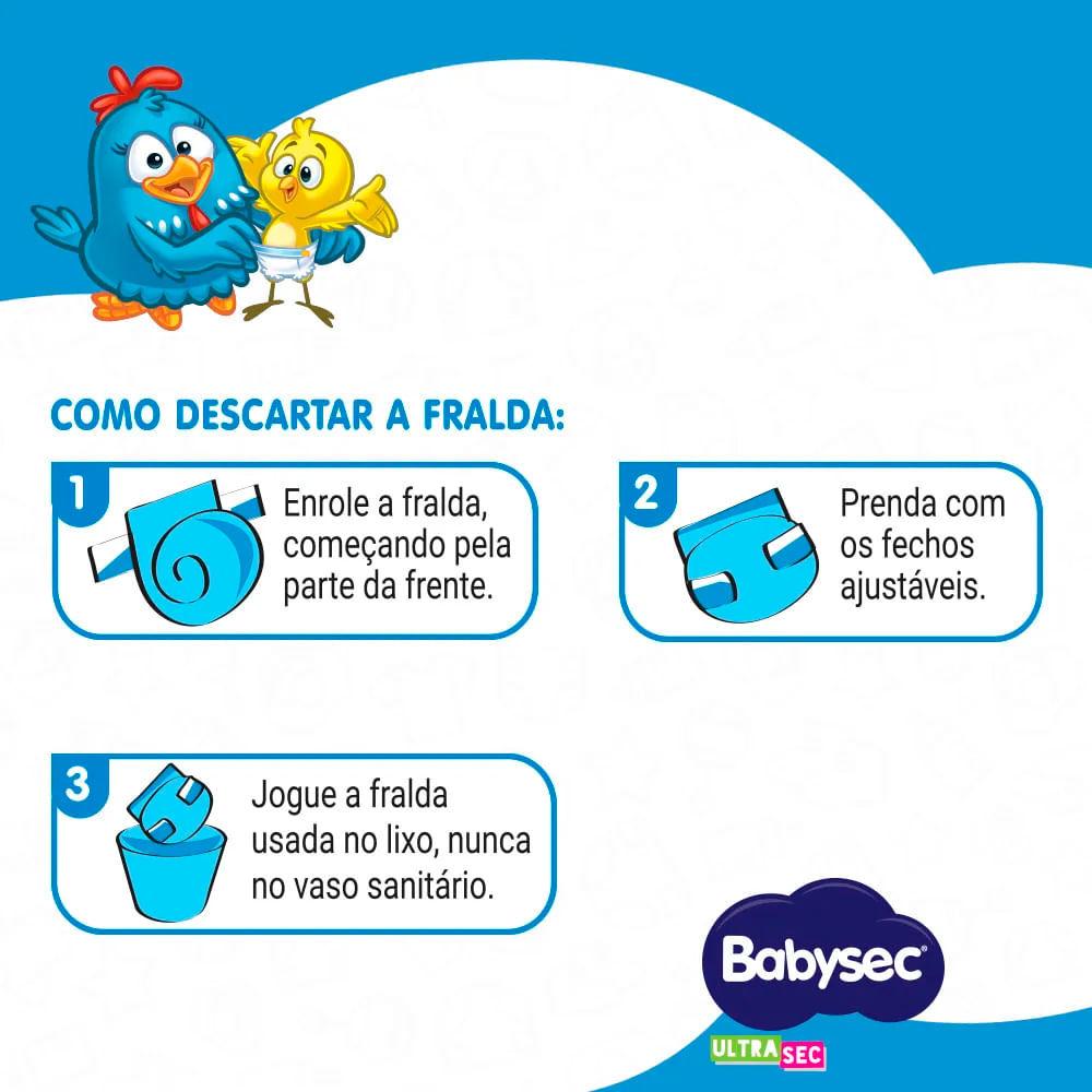 Kit Fralda Descartável Babysec Galinha Pintadinha M + Toalha Umedecida 192 Unidades