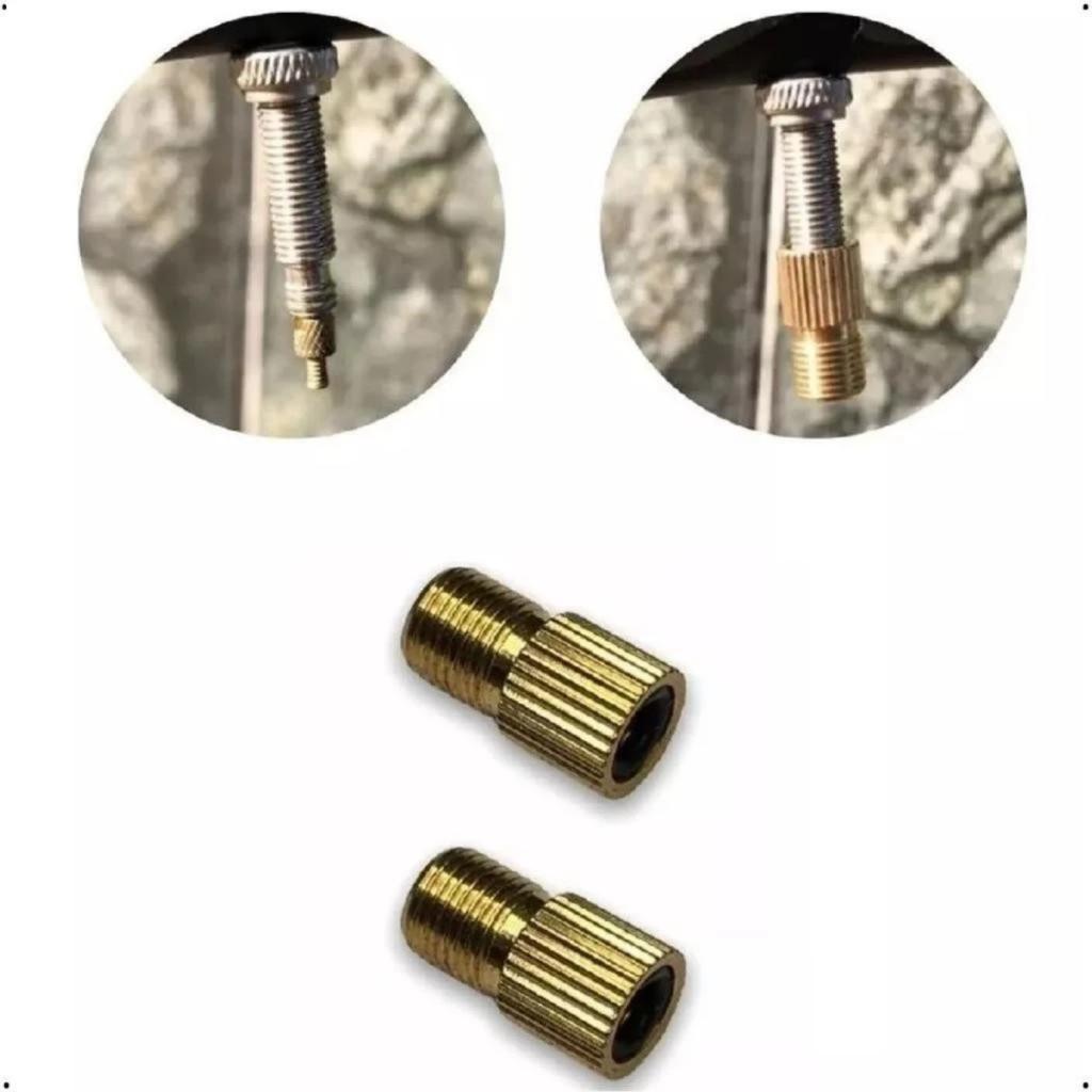 Par Adaptador Válvula Presta Para Schrader Bike