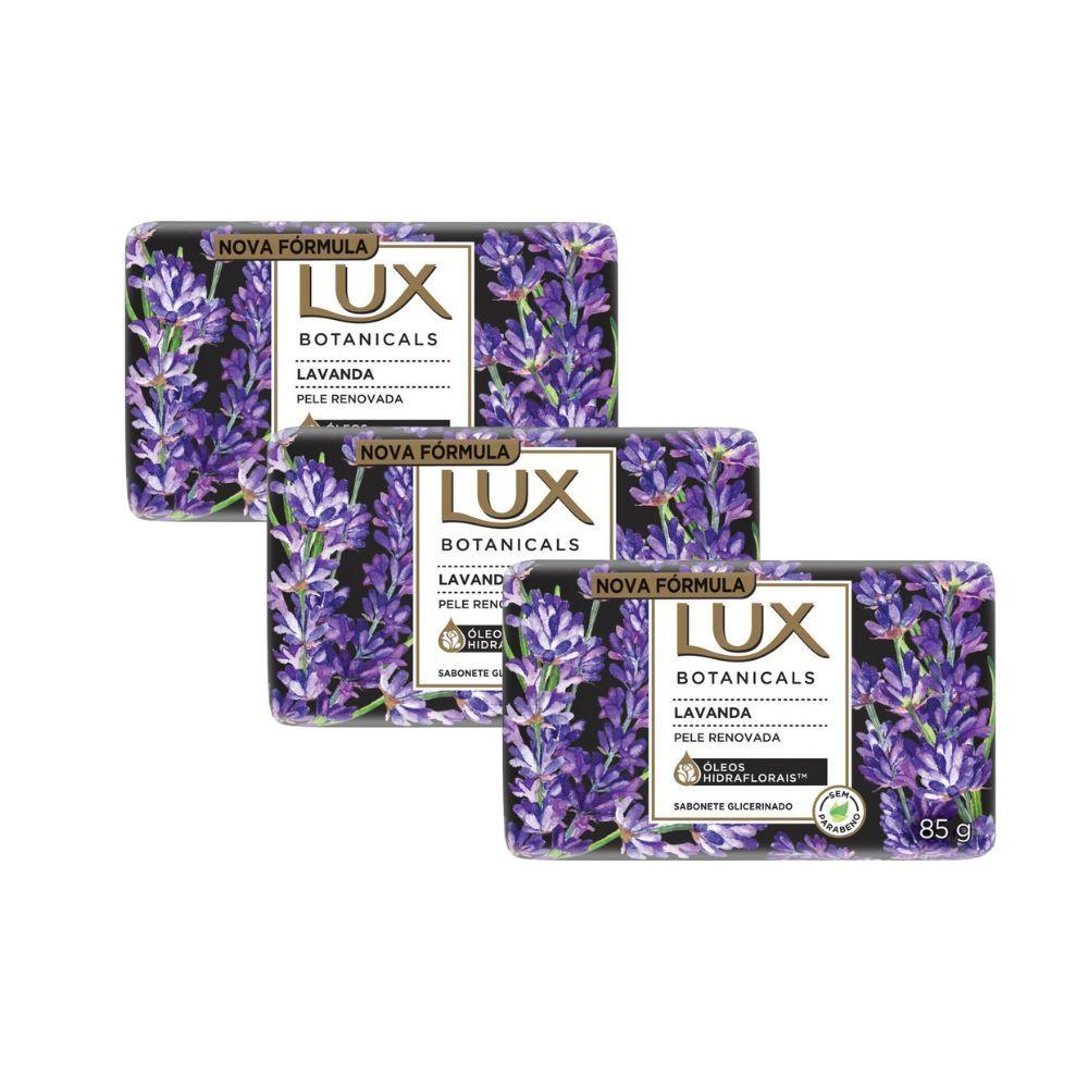 Kit 3 Sabonete Em Barra Lux Botanicals Lavanda 85g