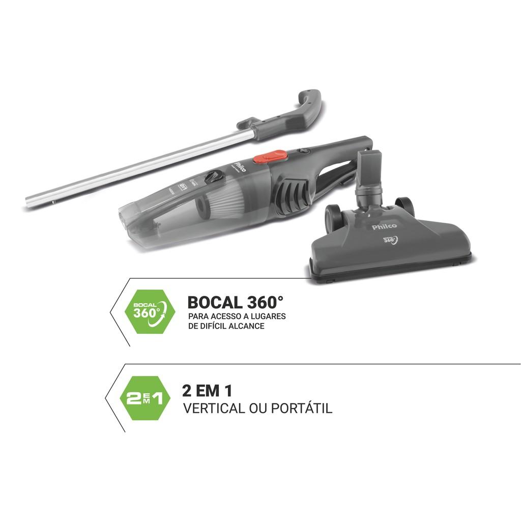Aspirador De Pó Vertical Philco 2 Em 1 1300w Pas1450c