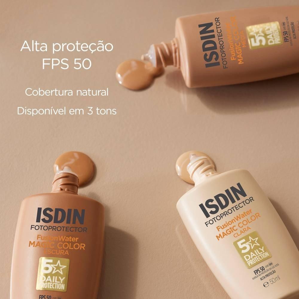 Protetor Solar Facial Isdin Fusion Water 5 Stars Color Fps50 - Cor Média 50ml