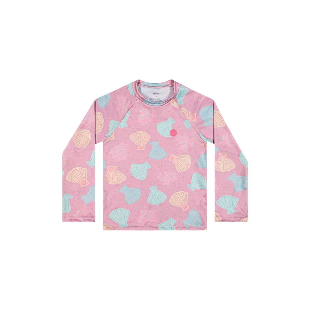 Blusa De Proteção Solar Infantil Menina Elian Rosa