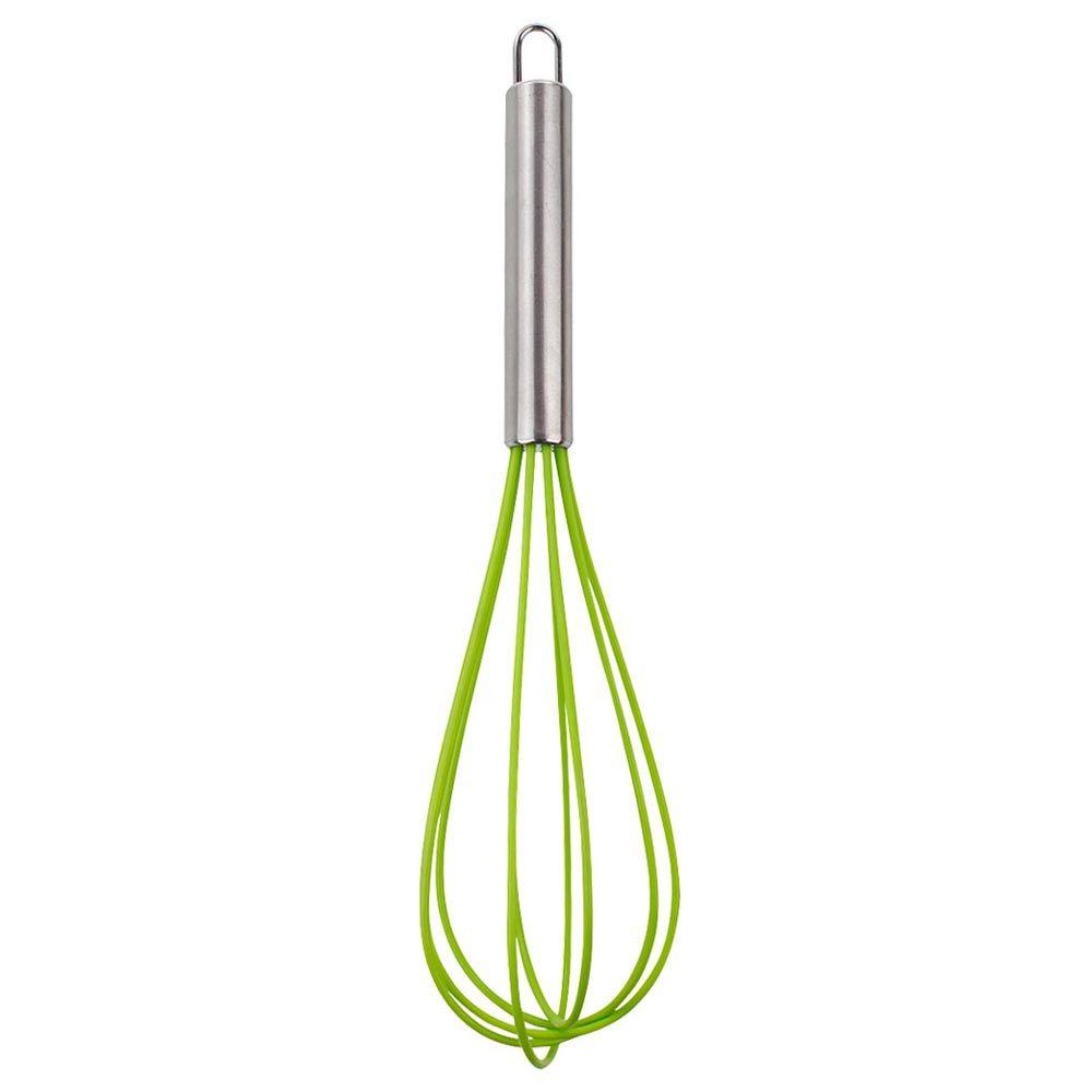 Batedor Manual De Ovos Cazza Em Silicone Com Cabo De Inox - Item Sortido