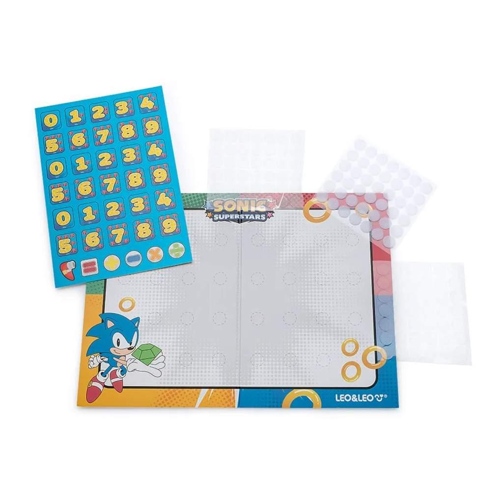 Kit Educativo Sonic Livro 3D Aprendendo A Contar + Contador Ábaco Leonora