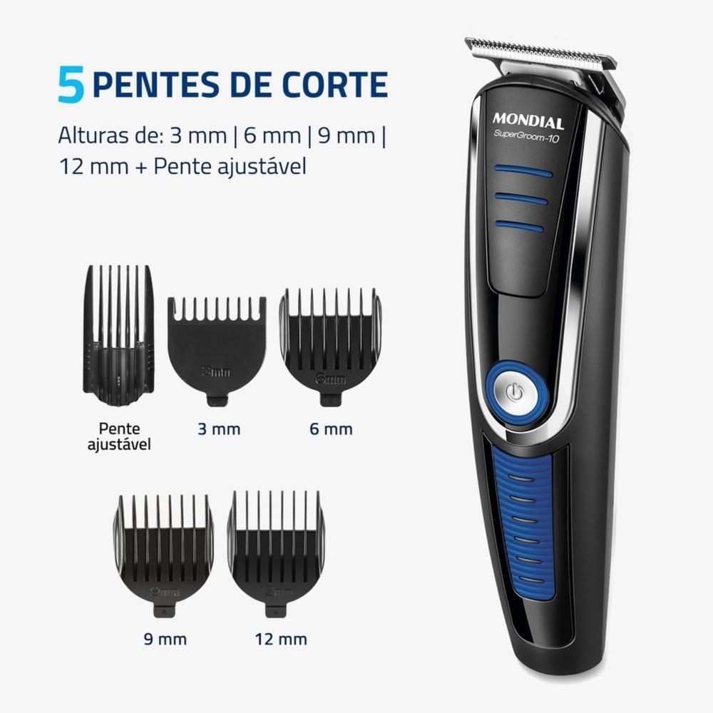 Aparador De Pelos 10 Em 1 Super Groom - Bg-03 - Mondial