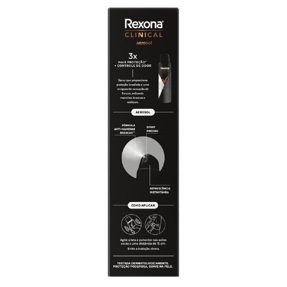 Desodorante Antitranspirante Aerossol Rexona Clinical Invisible Men 96h 150ml
