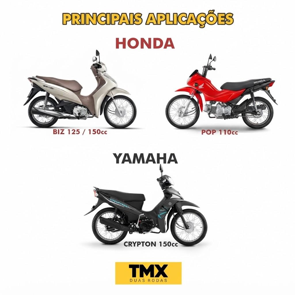 Pneu Moto Maggion 80/100-14 ST-6 Traseiro Honda Biz 125/110/100 Pop 100 Uso Com Câmara