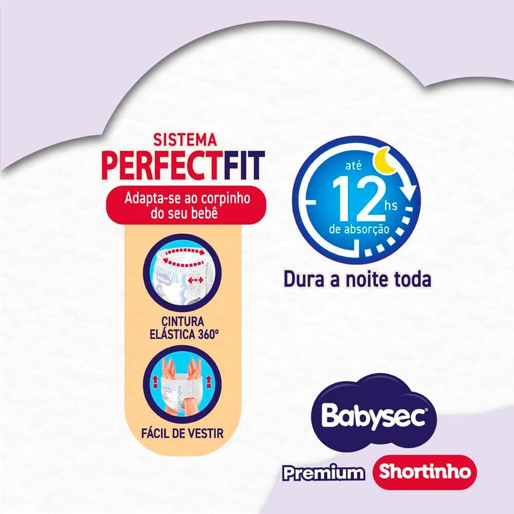 Fralda Descartável Babysec Premium Shortinho Hiper Xxg 42 Unidades