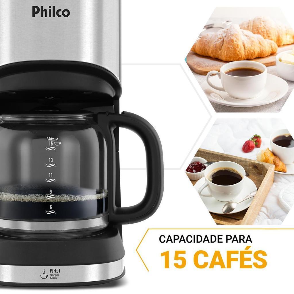 Cafeteira Philco 15 Cafezinhos 550W 600ml Pcfe01