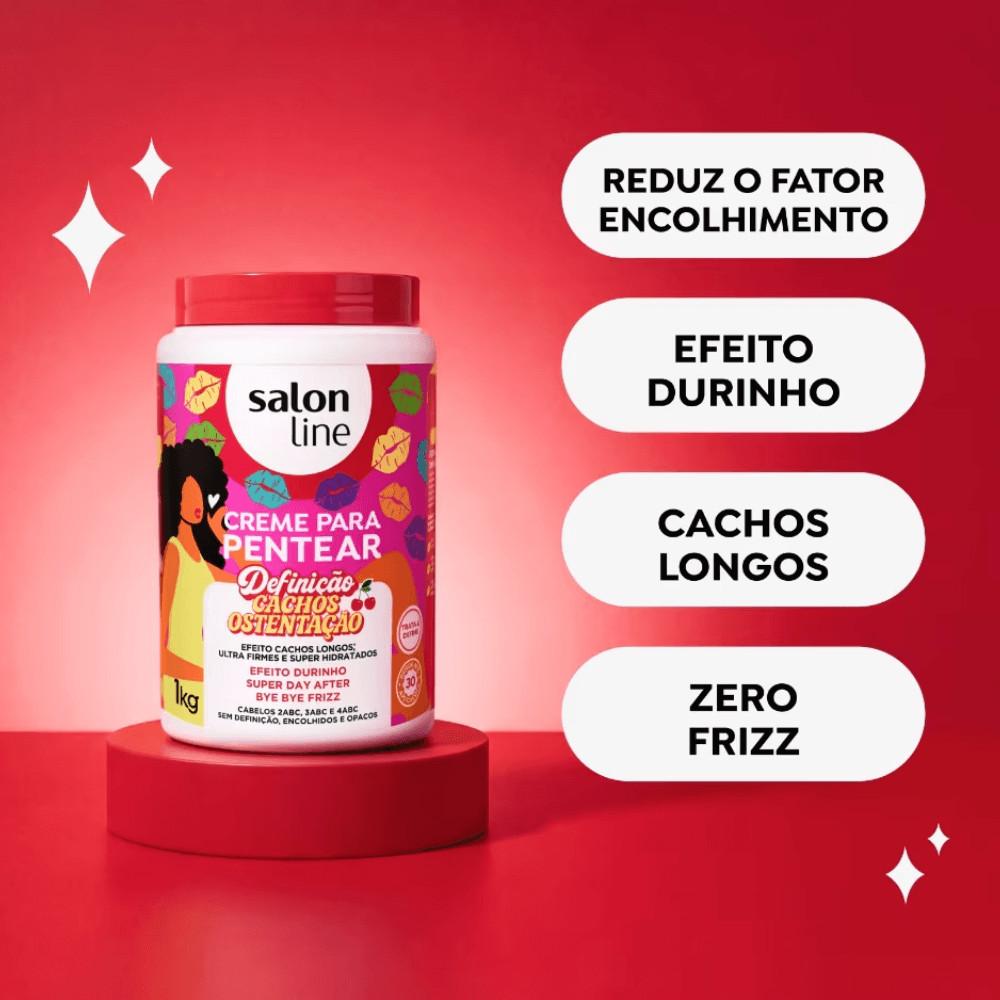 Creme Para Pentear Salon Line Cachos Ostentação 1kg