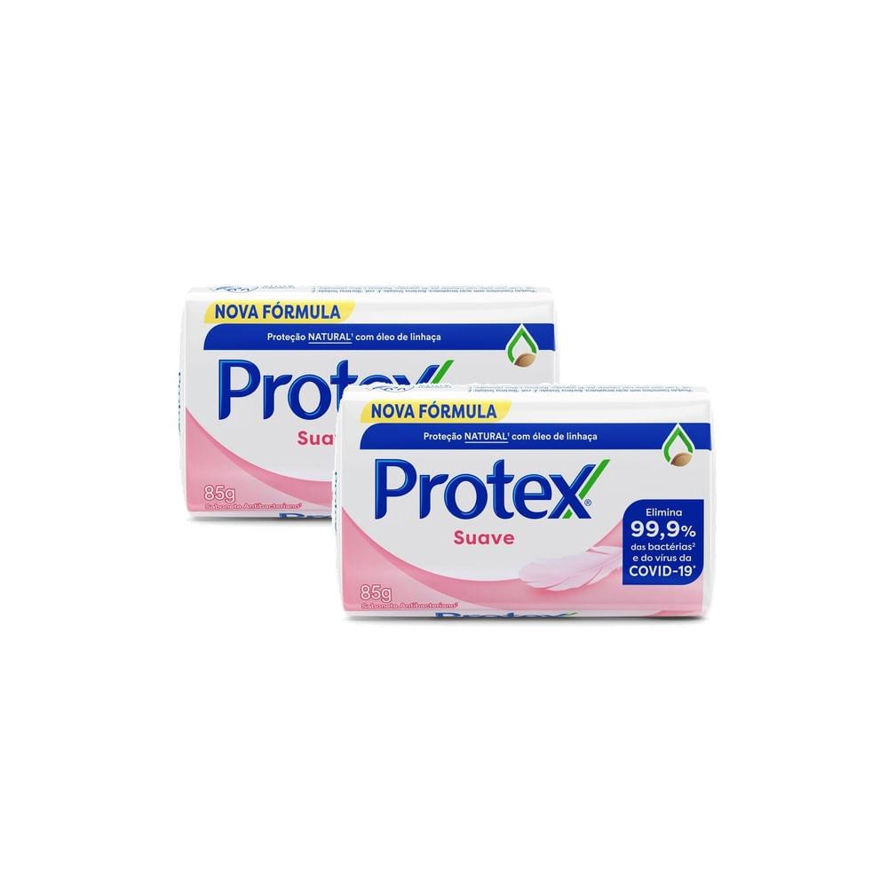 Kit 2 Sabonete Em Barra Protex Suave 85g
