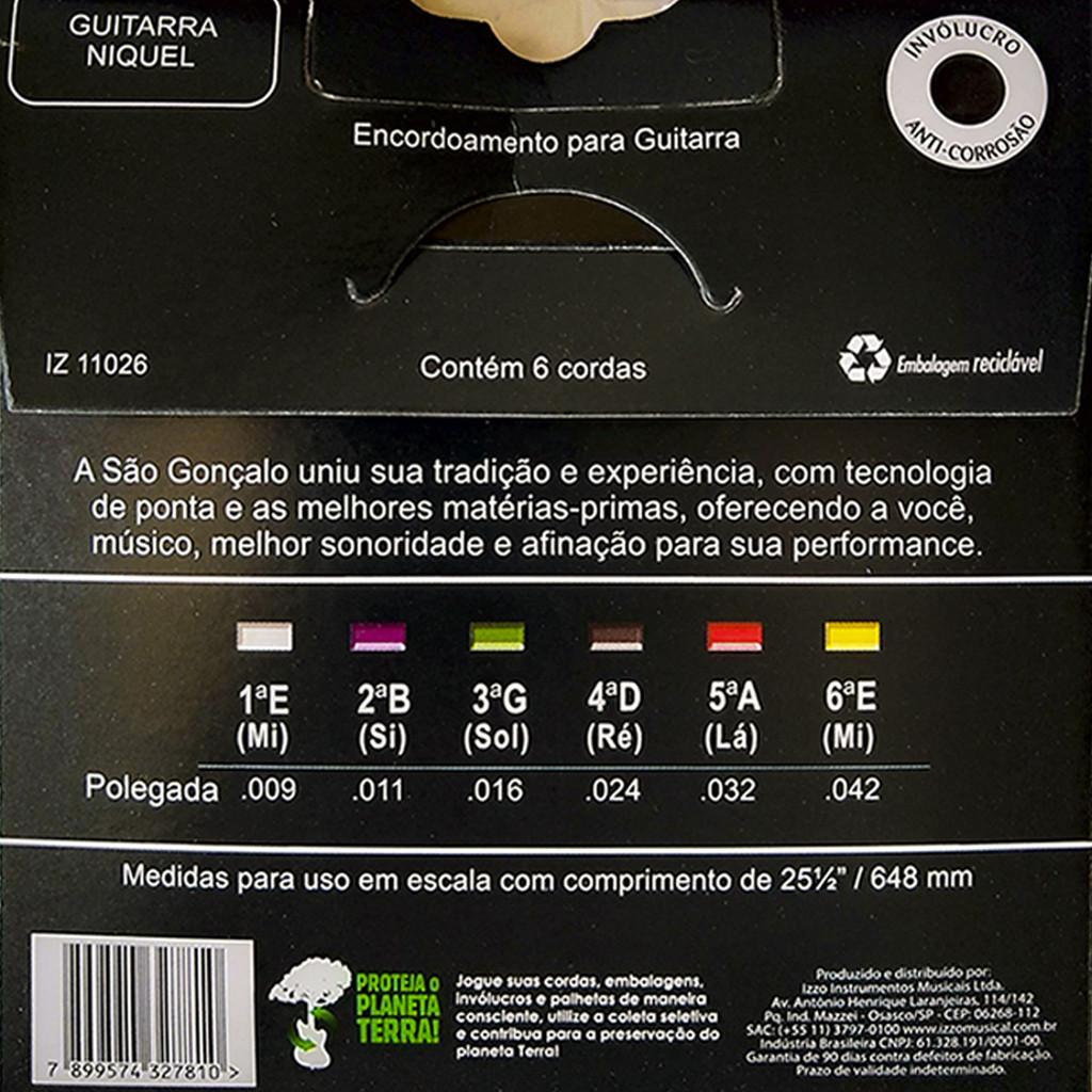 Encordoamento 0.9 009 Super Leve Para Guitarra - São Gonçalo