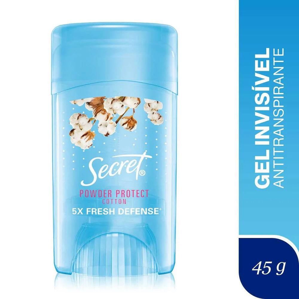 Desodorante Gel Stick Powder Protect Cotton 48h Secret 45g