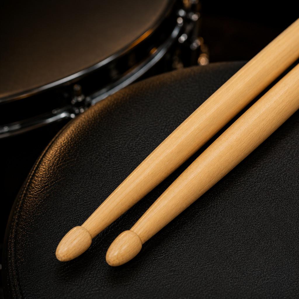 Baqueta Liverpool Worship 5B Ponta De Madeira Par Original Madeira Marfim Para Bateria Com Gel Abafador