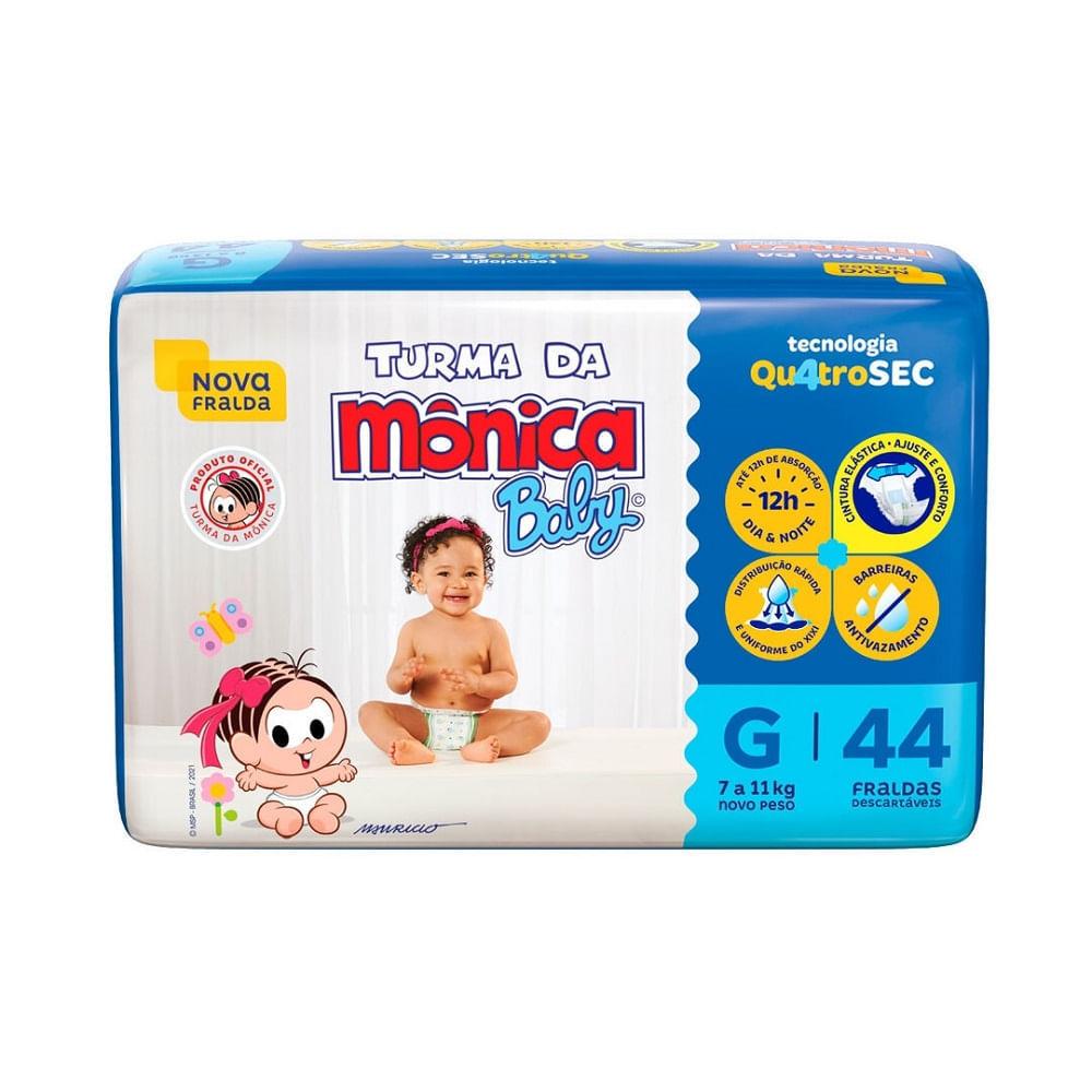 Fralda Descartável Turma Da Mônica Baby Mega G (7 11 Kg) 44 Unidades