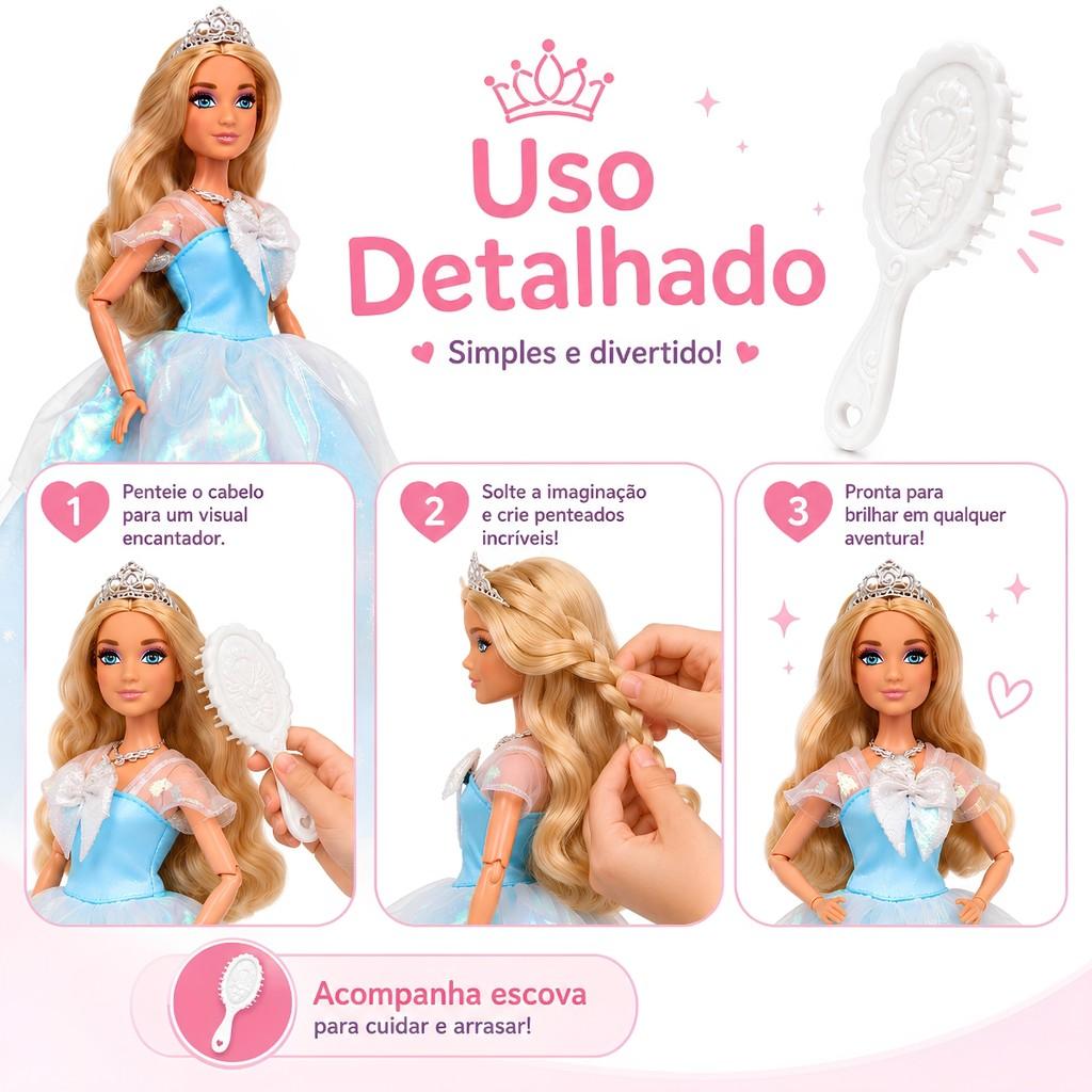Boneca Princesa Anlily Articulada Com Vestido Castela Original Brinquedo Infantil De Menina Boneca De Coleção