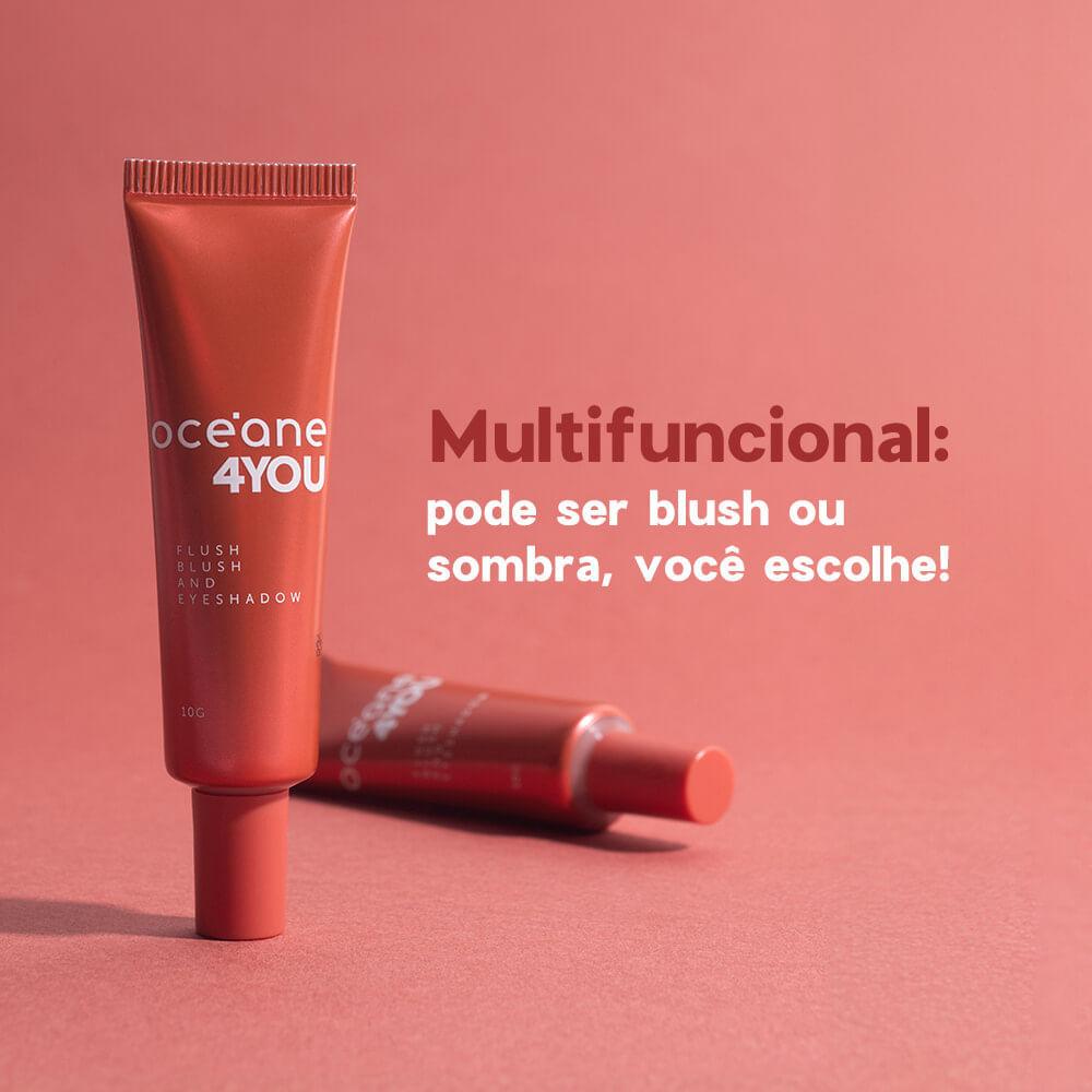 Blush Líquido Laranja - Flush Blush And Eyeshadow Bright Joy 4you 10g