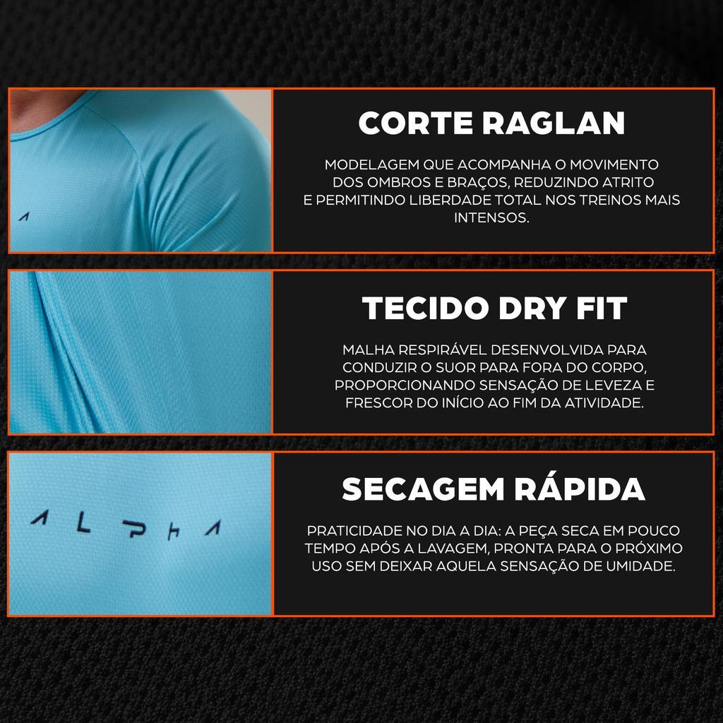 Kit 5 Peças Dry Academia Treino Esportes Alpha