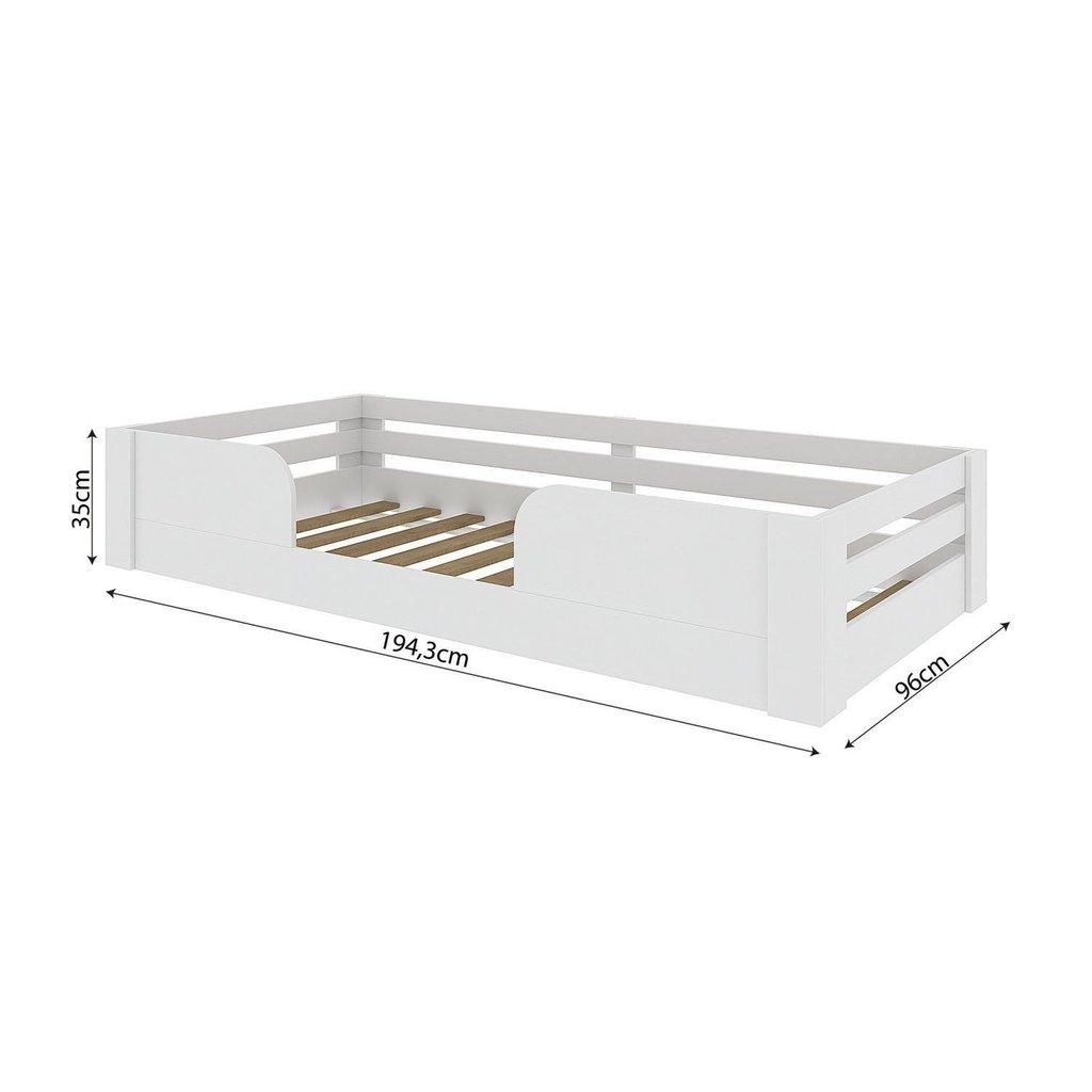 Cama Infantil Montessoriana Solteiro Liz Casatema Madeiraoriginals Branco