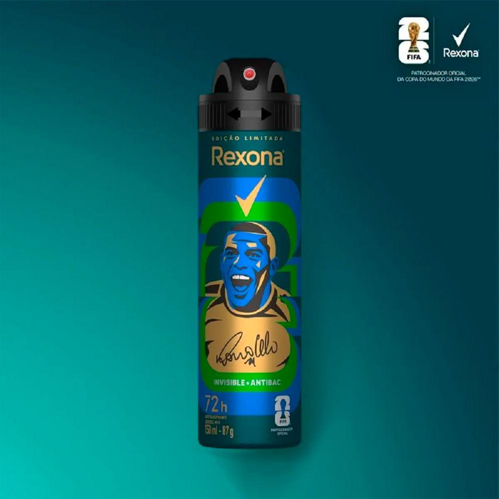 Kit Desodorante Aerosol Rexona Antibacterial+invisible Men 150ml - 3 Unidades