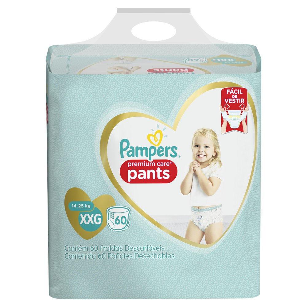 Fralda Infantil Pampers Premium Care Pants Tamanho Xxg 60 Unidades Descartáveis