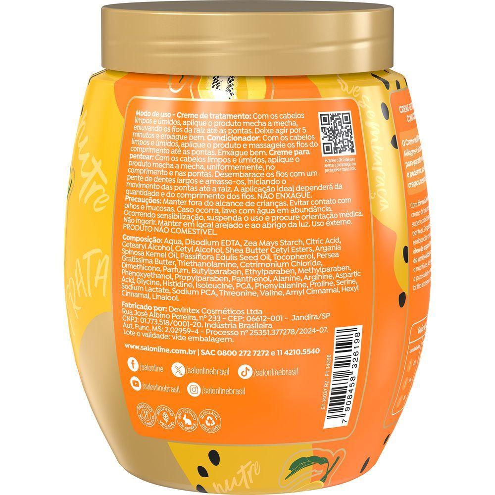 Creme 3 Em 1 Salon Line Cachos Dos Sonhos Multy Milagres Maracujá 1kg
