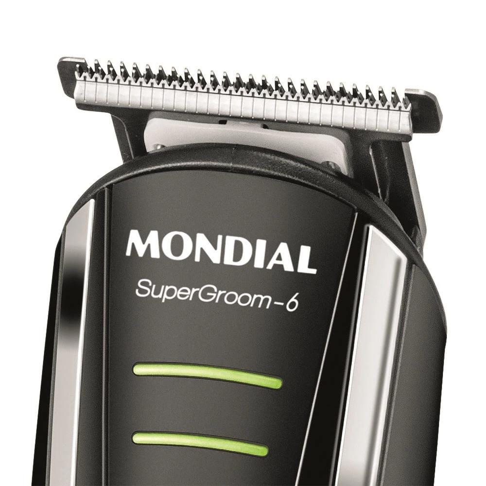 Aparador De Pelos Elétrico Mondial Super Groom 6 Em 1 Bg-04 - Bivolt