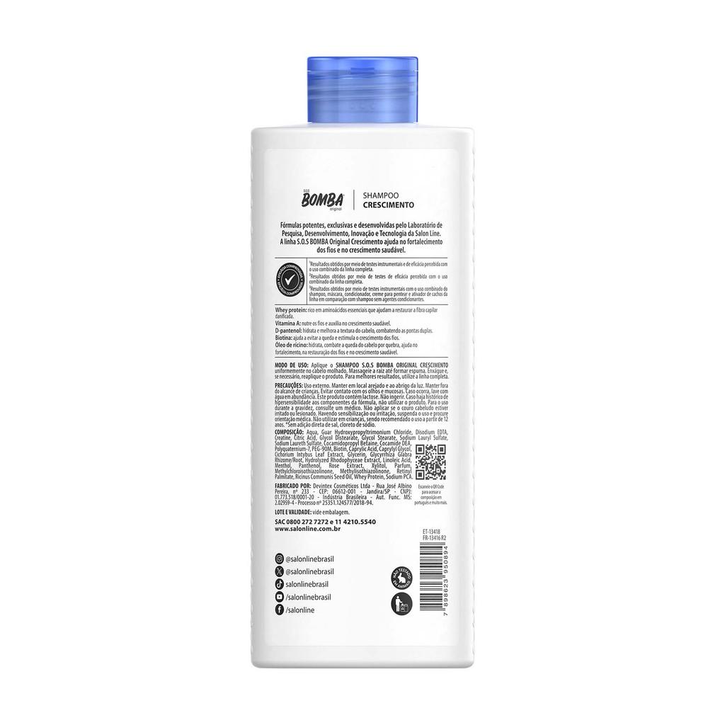Shampoo Sos Bomba Original Salon Line 500ml