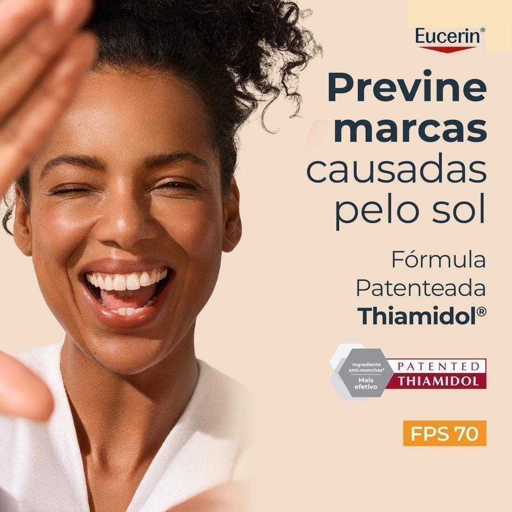 Protetor Solar Facial Antimanchas Eucerin Sun Pigment Control Tinted Anti Pigment FPS 70 Gel Creme Cor Clara 50ml