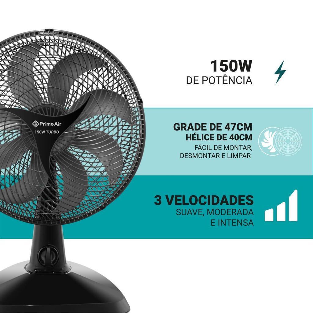 Ventilador 2 Em 1 Prime Air 8 Pás Maxx Force 150W Avte400