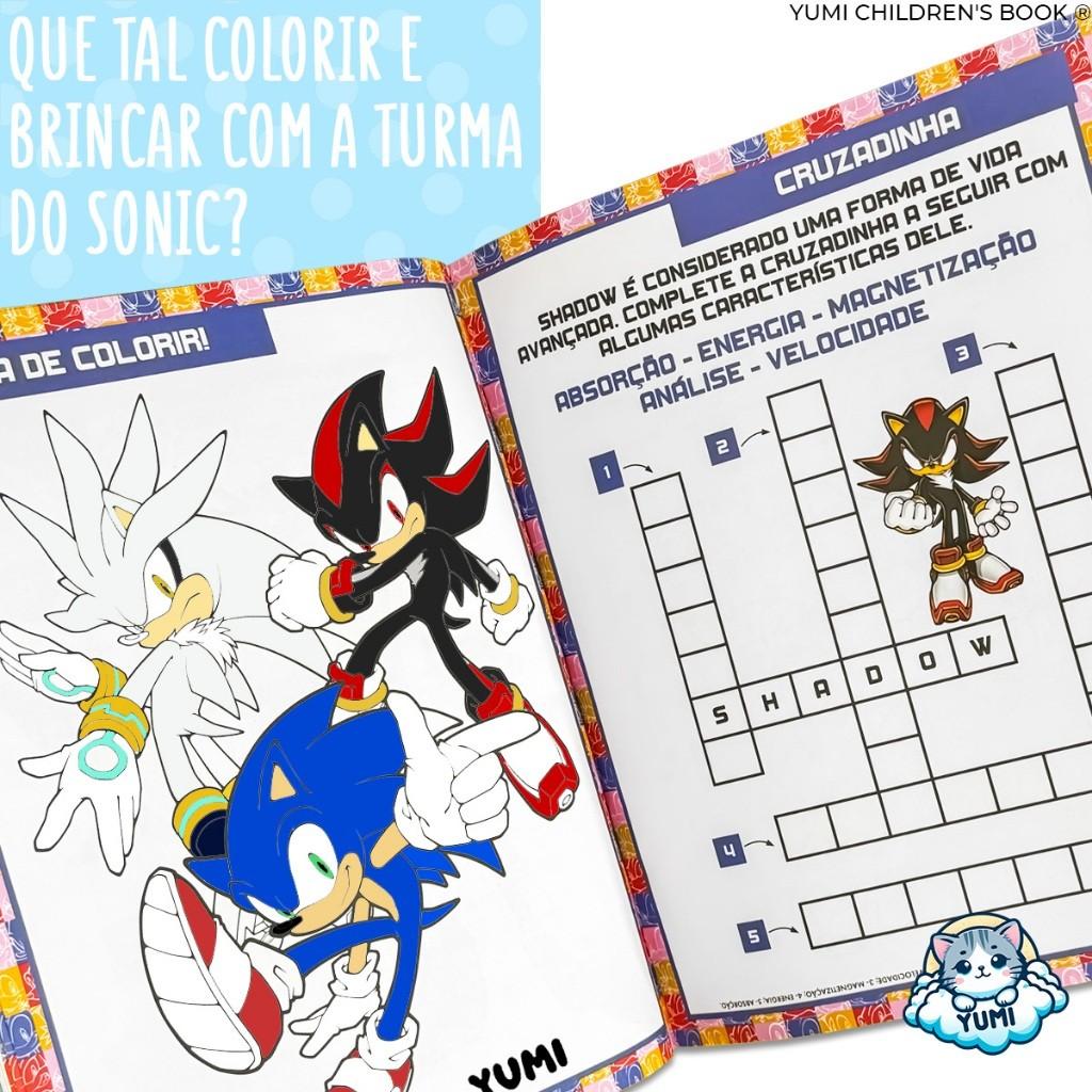 Livro Infantil Educativo Sonic Mais De 1000 Adesivos Atividades E Desenhos Colorir