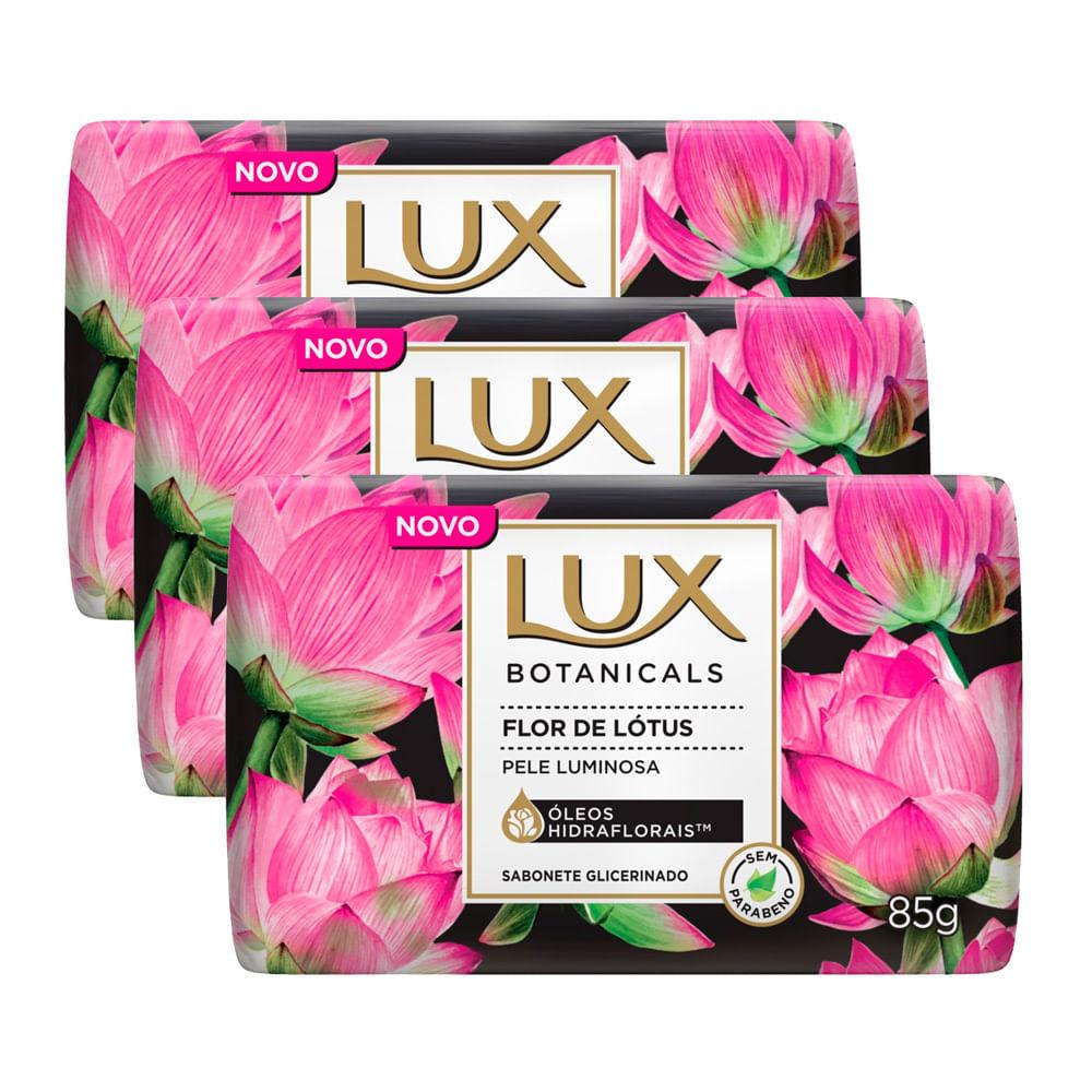 Kit 3 Sabonete Em Barra Lux Botanicals Flor De Lótus 85g