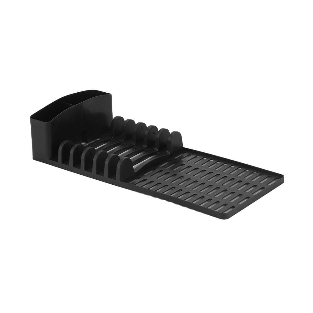 Escorredor De Louça Dasplast Slim Em Plástico Preto