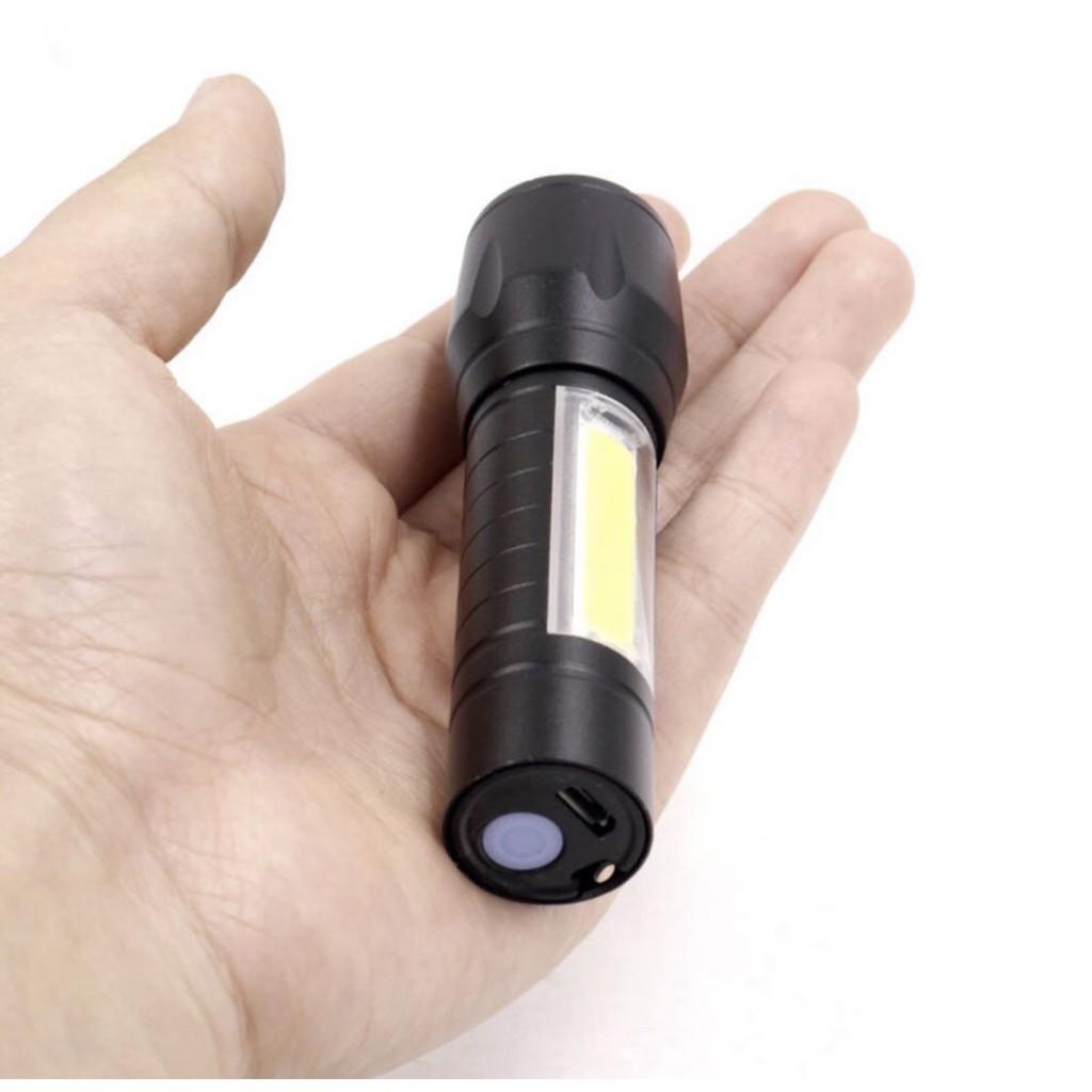 Lanterna Mini LED Cree Police Tatica Recarregável Zoom Forte