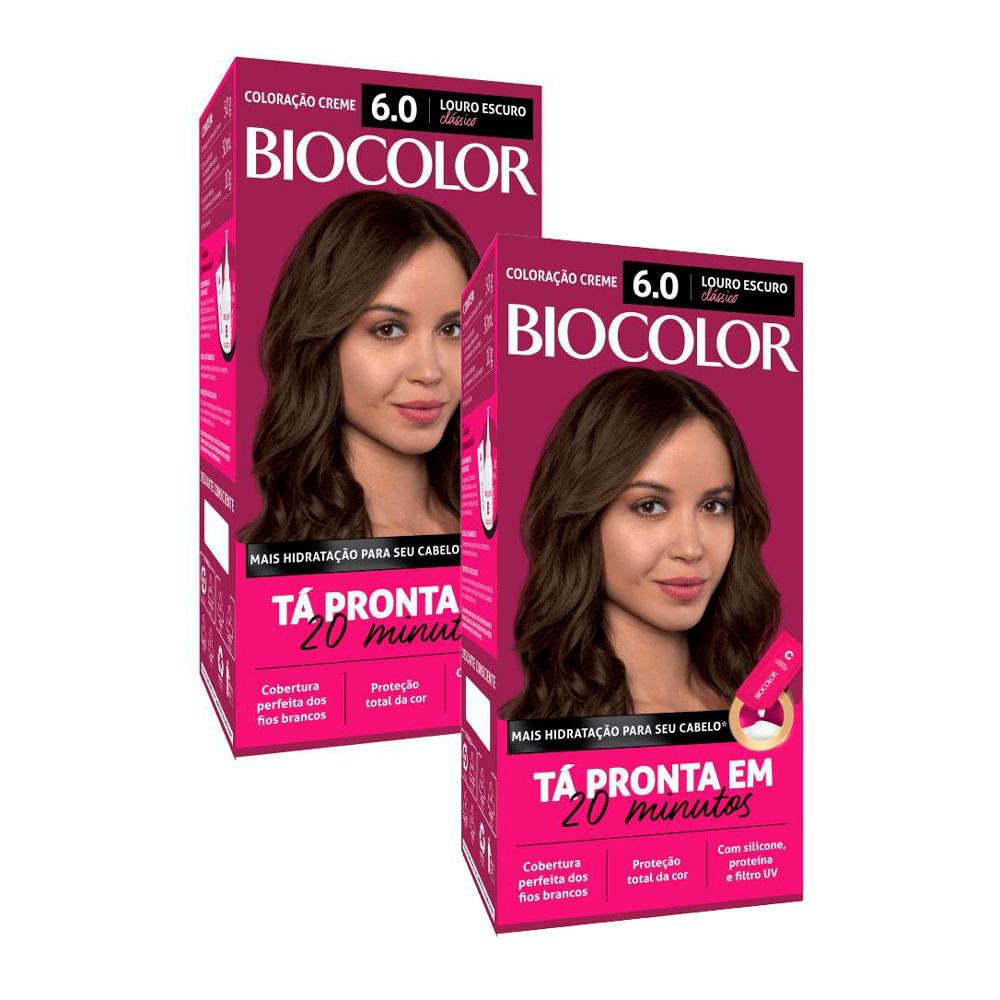 Kit 2 Tinta De Cabelo Biocolor Mini Kit Louro Escuro Clássico 6.0