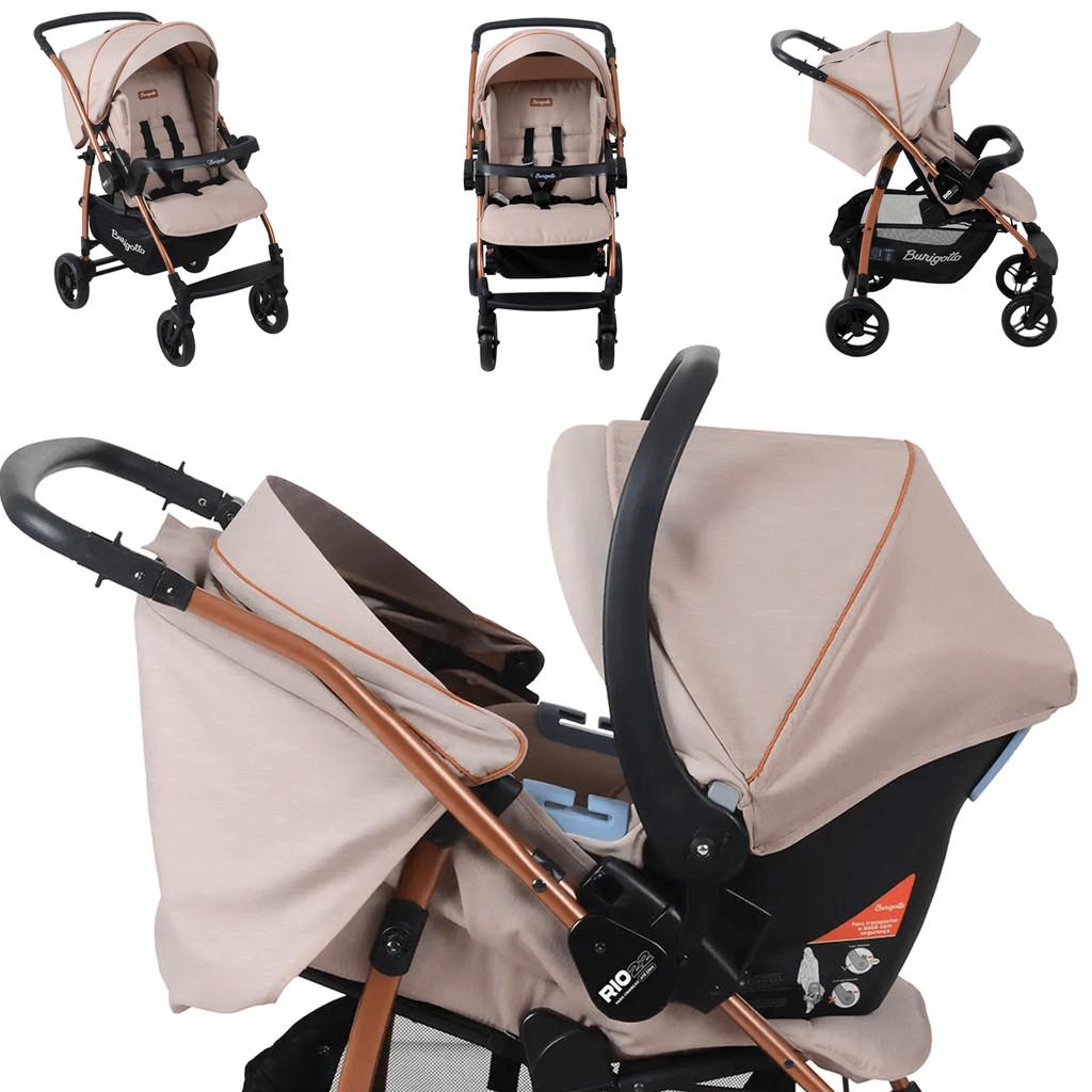 Carrinho De Bebe Burigotto Travel Rio K 22 Ninho Base Mon Amour