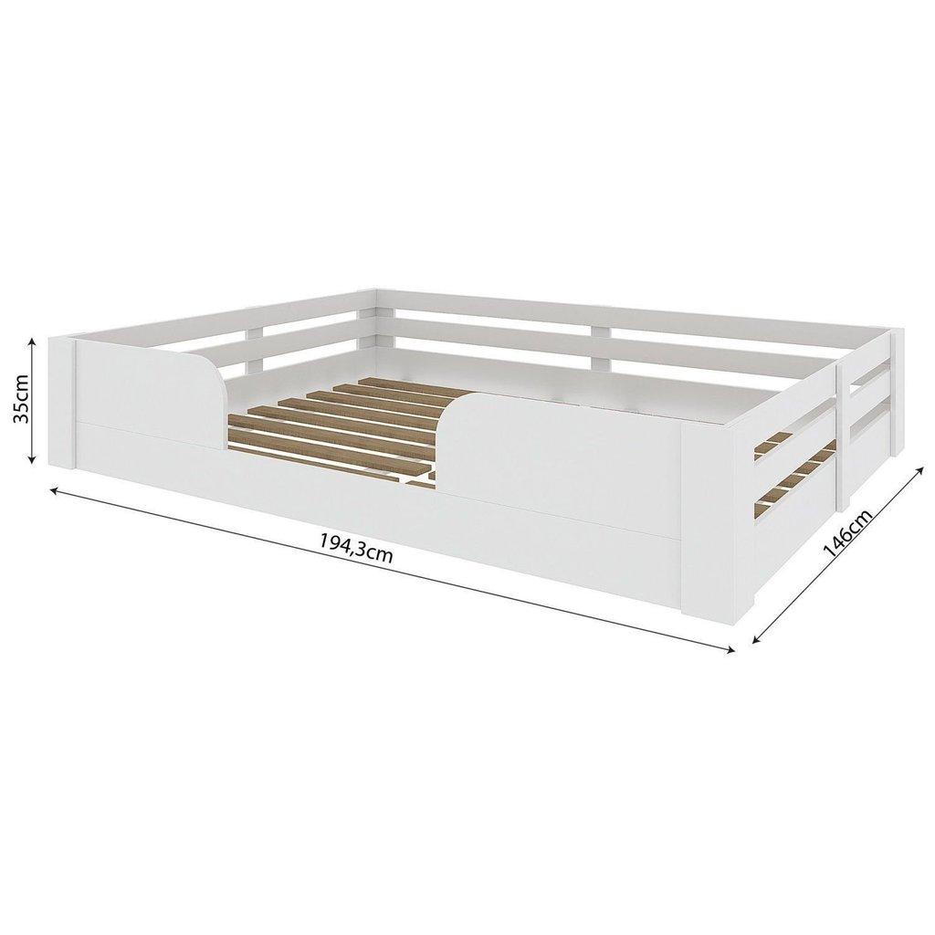 Cama Infantil Montessoriana Casal Liz Casatema Madeiraoriginals Branco
