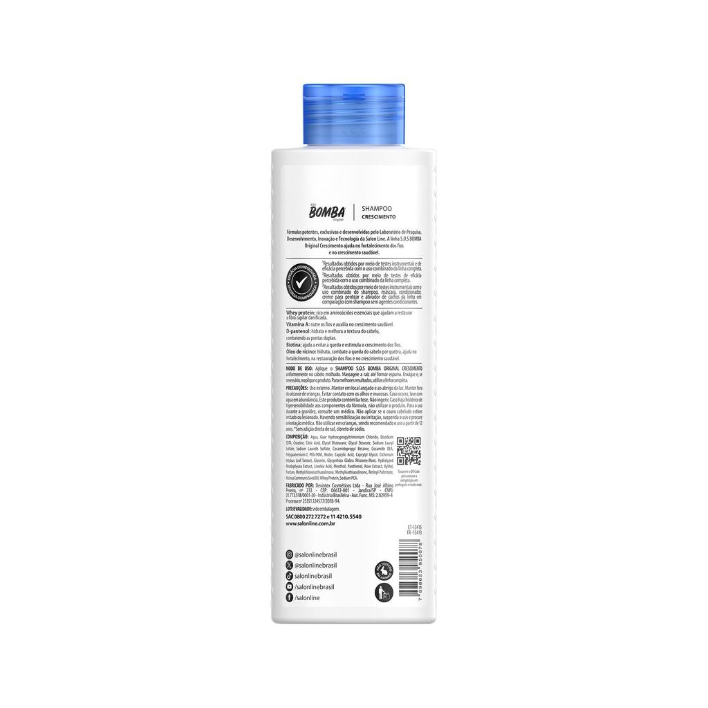 Kit Shampoo E Condicionador Sos Bomba Original 300ml Salon Line