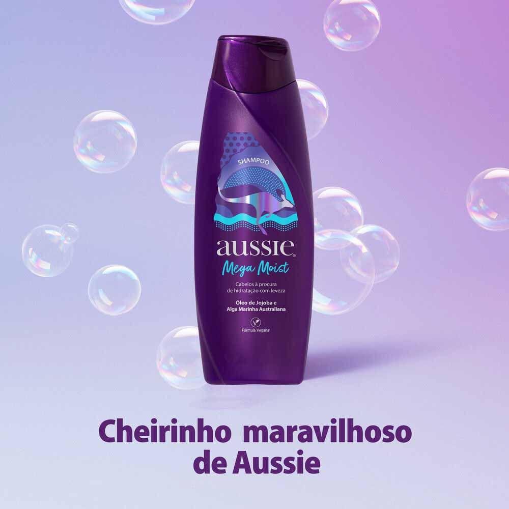 Shampoo Aussie Mega Moist Super Hidratação 180ml