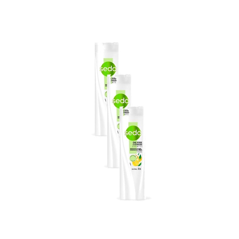 Kit 3 Shampoo Seda Joias Da Natureza Chá Verde E Cítricos 325ml