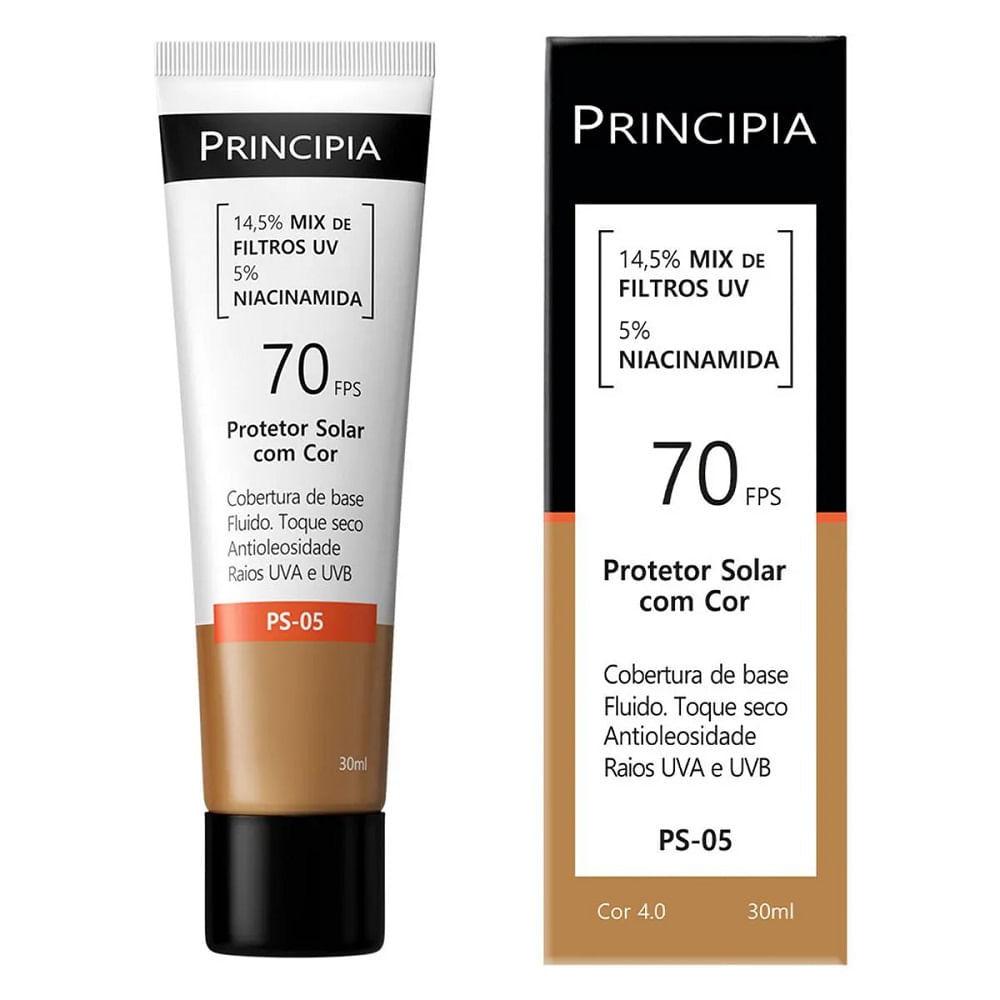 Protetor Solar Facial Principia Fps70 Cor 4.0 Ps-05 30ml