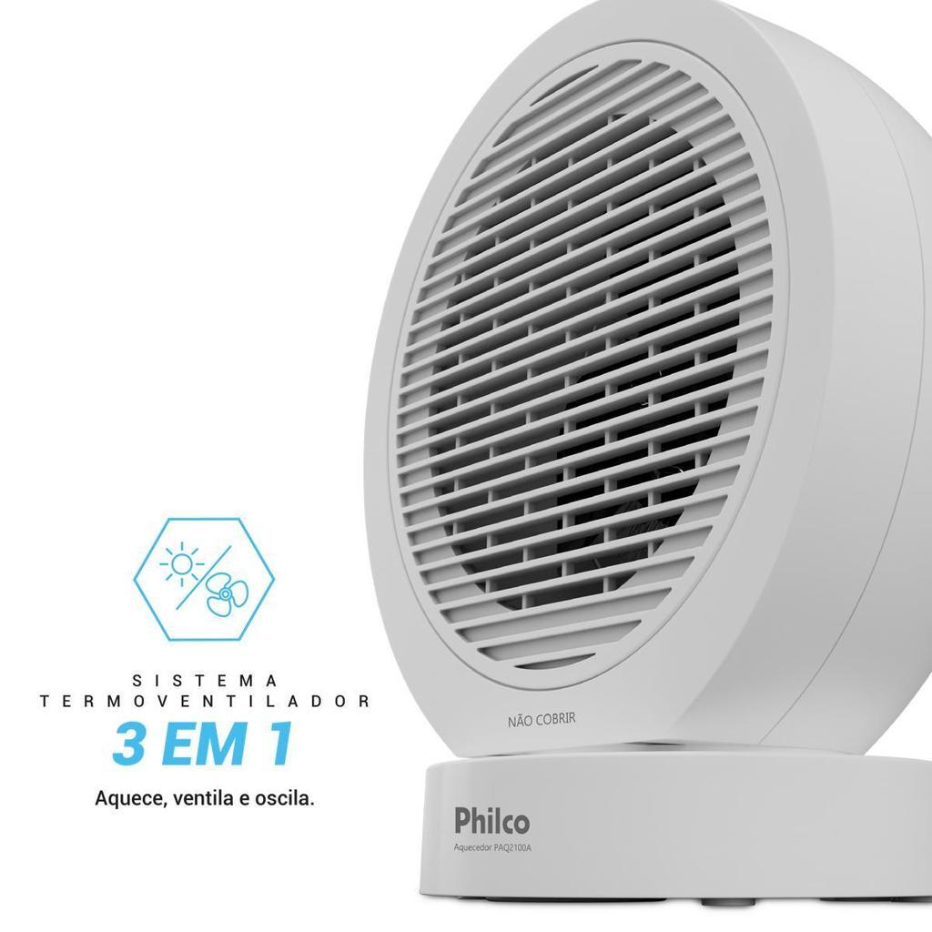 Aquecedor Philco Sistema Termo Ventilador 3 Em 1 Paq2100a
