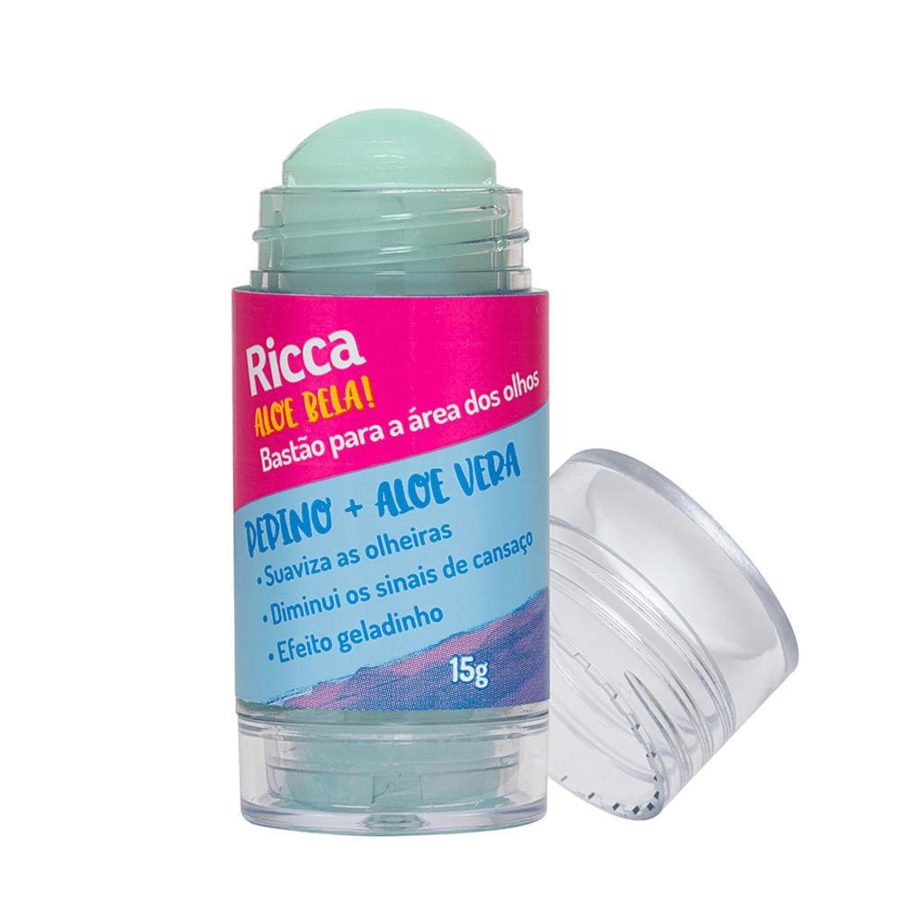 Bastão Para Área Dos Olhos Ricca Aloe Bela Pepino E Aloe Vera 15g